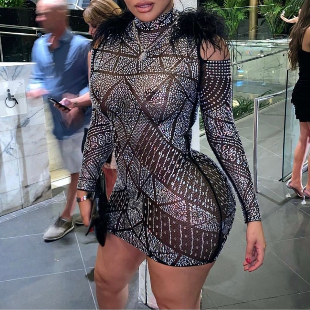 Glitter dress black